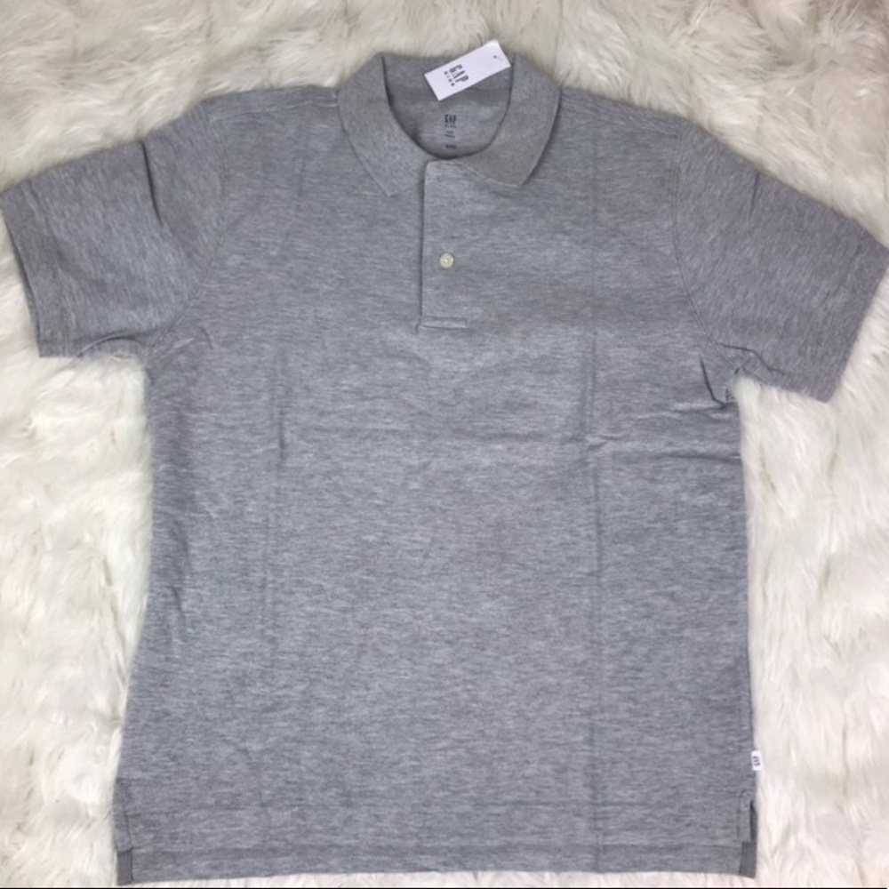 Gap Kids Boys Sz XXL Husky Polo Shirt Gray NWT